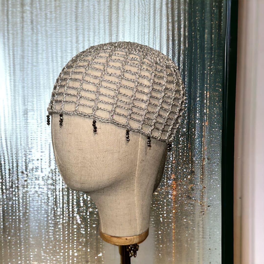 Beaded Hat Silver