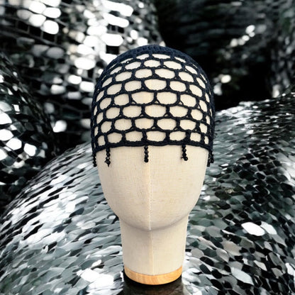 Beaded Hat Black