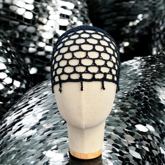 Beaded Hat Black