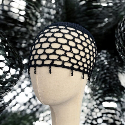 Beaded Hat Black
