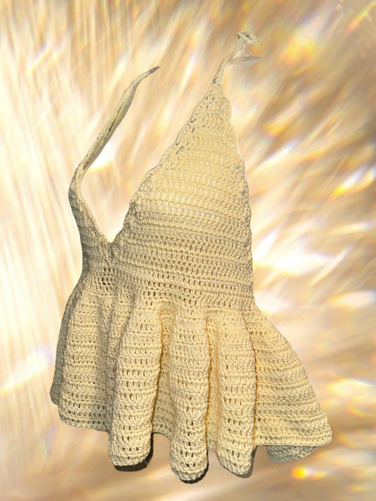 Top Crochet Vainilla