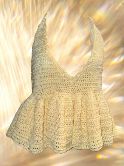 Top Crochet Vainilla