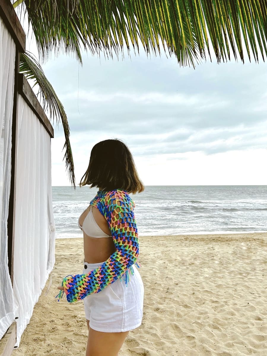 Rainbow Mesh Top