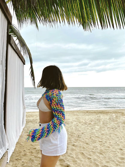 Rainbow Mesh Top